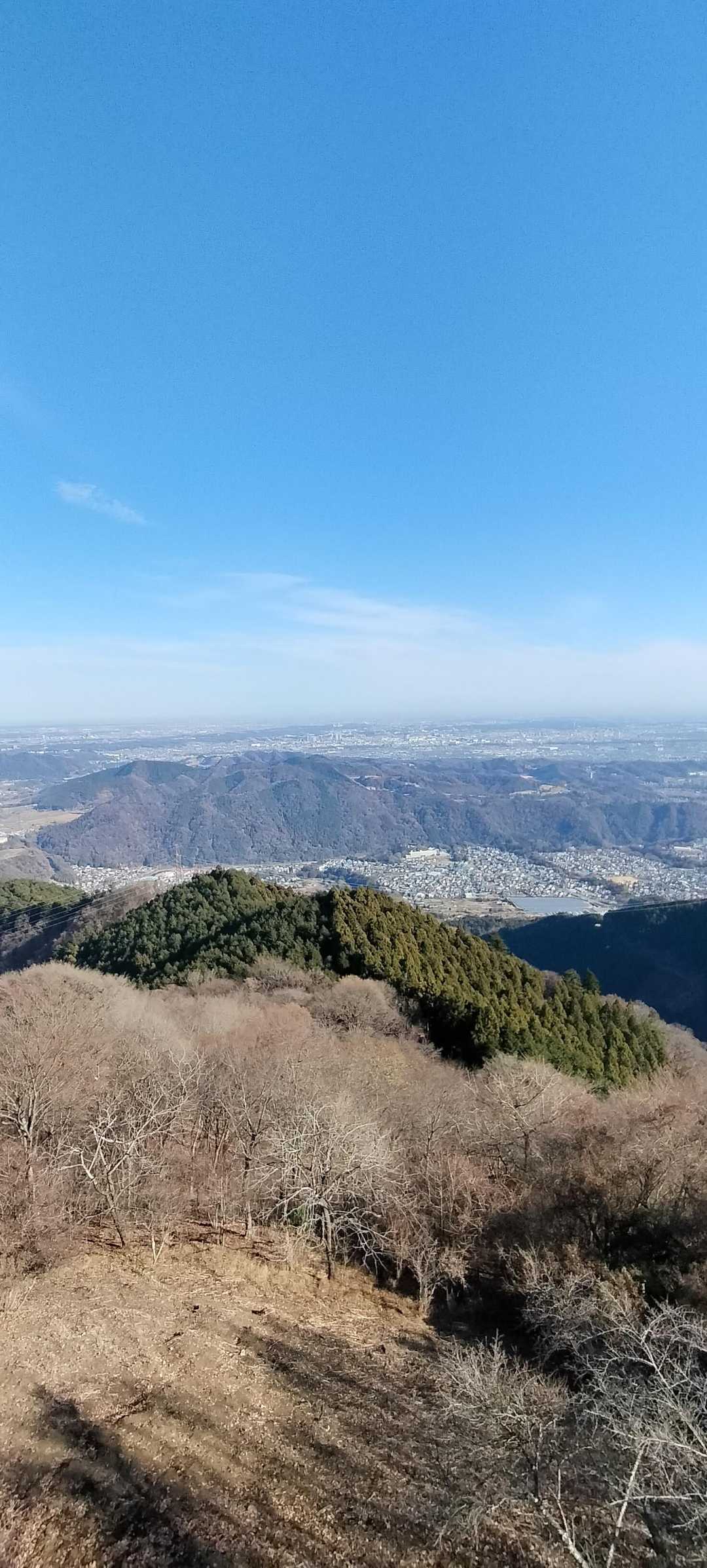 展望台からの関東平野方面の眺望