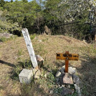 新しい山頂の標識