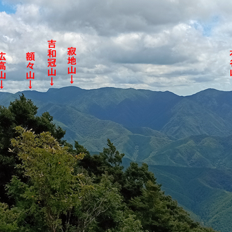 東側は結構歩いた馴染みの山が多い。