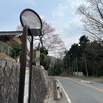 行きはケーブルカーだったので下山が長く感じた
戸寺バス停です