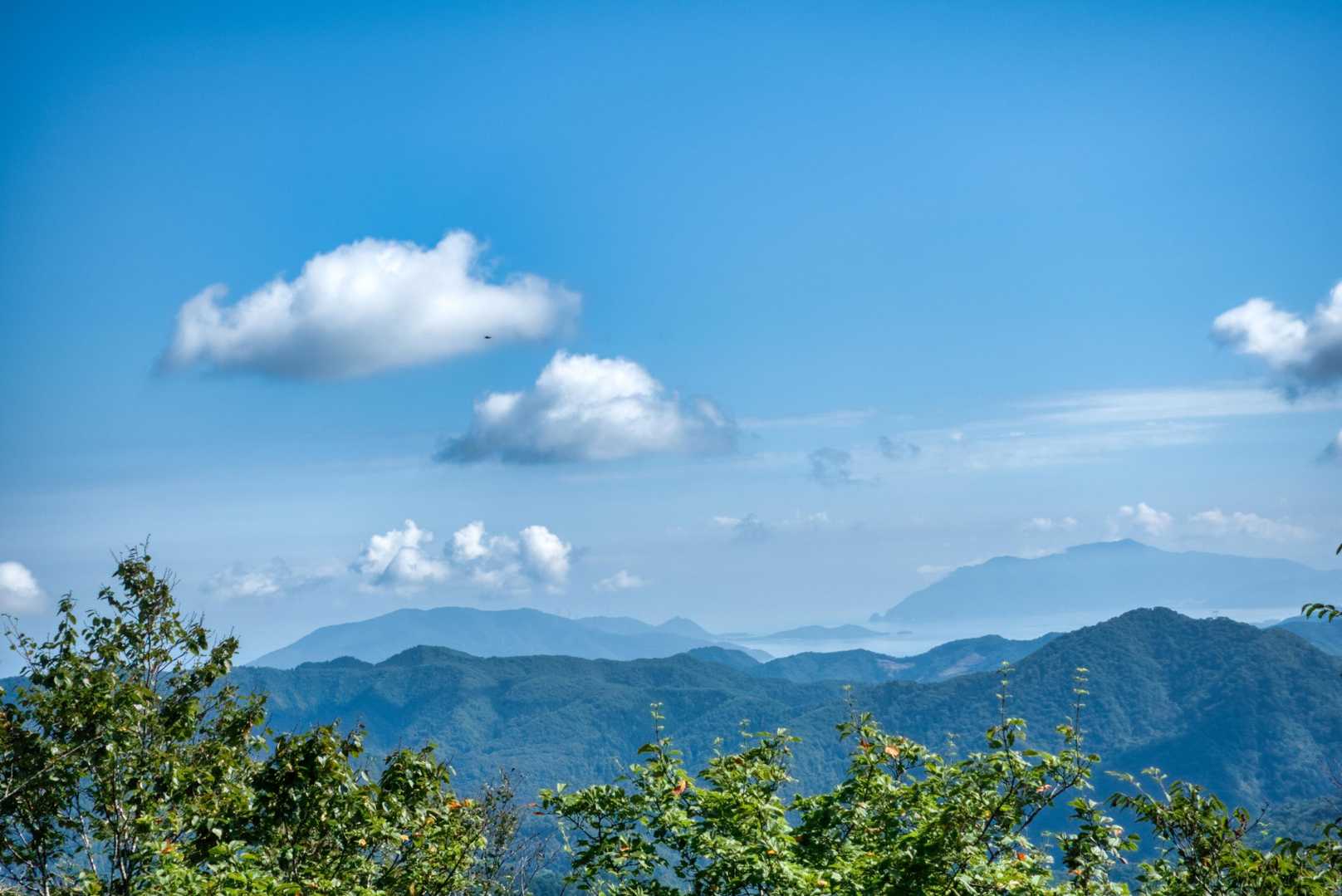 日本海が見えました。