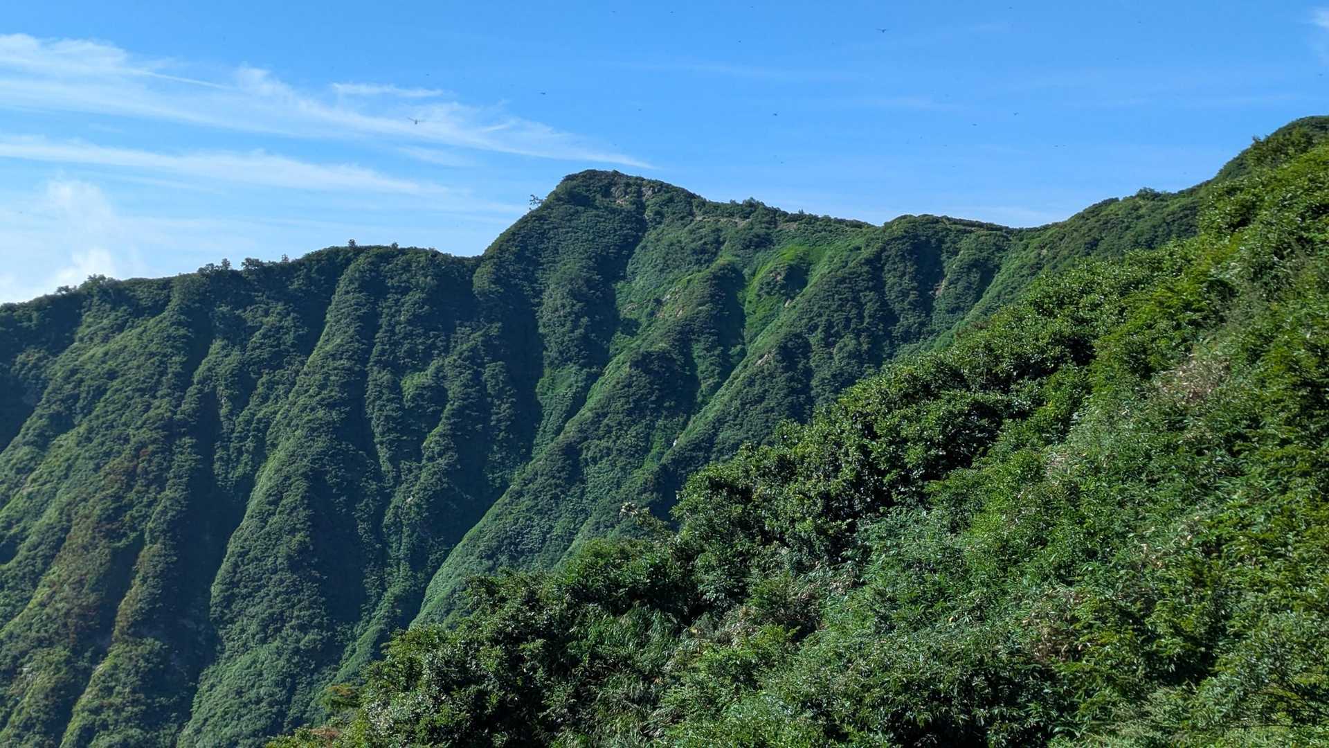 川入からの稜線
たまに登山者が見える