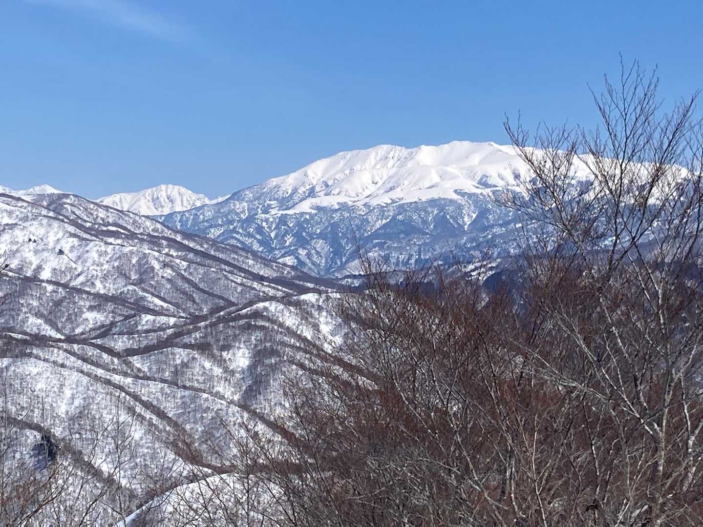 『薬師岳』の奥に『越中沢岳』