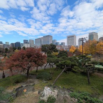 日比谷公園内 三笠山山頂からの景色