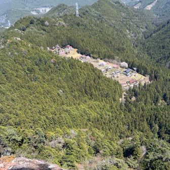 覗き岩からの尾籠集落
今日は自分の🚗を含めて4台