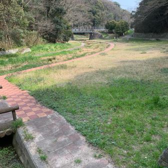 天井川憩いの広場に出て。ここからは一般道。