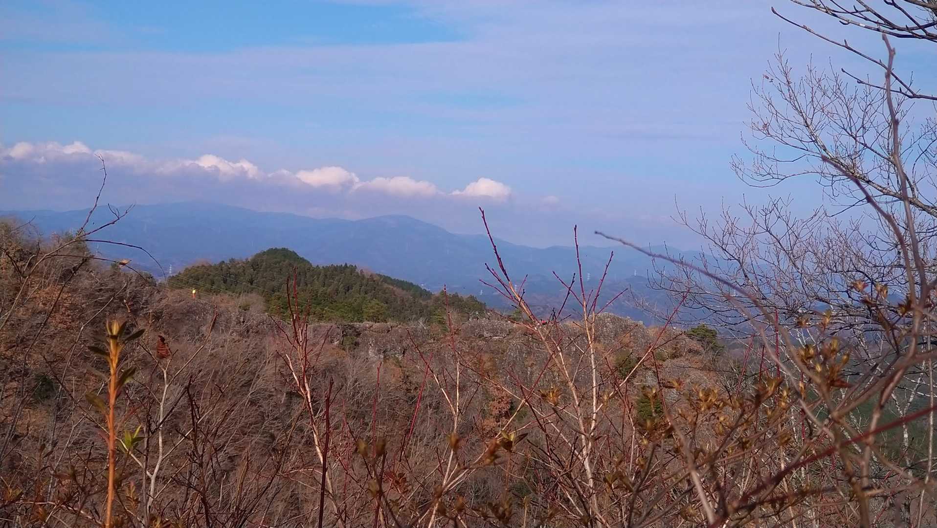 立神山から茨城ジャンダルム(写真では分かりづらいですが沢山の人)