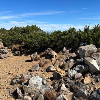 新越岳は、山頂標識がない？