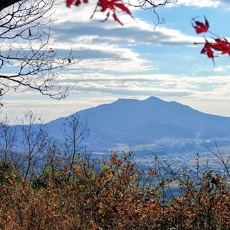紅葉🍁と筑波山🤗（雨引山から）