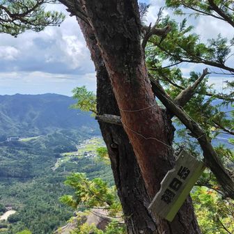 朝日岳到着。