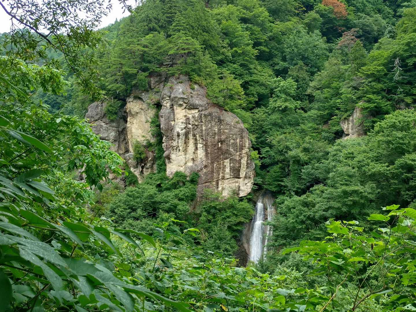 途中見えた滝