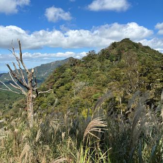 岳滅鬼岳と左奥に英彦山