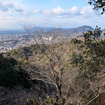 高取山、背後に旗振山
淡路島も風が強いだろな