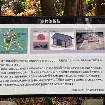 山頂には磁石建物跡が2箇所ありました😄