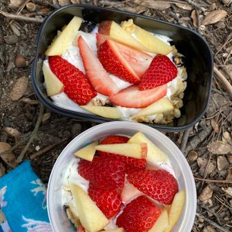 プロテイン入りグラノーラと
湯田ヨーグルトと🍓と🍎
抗酸化作用あり