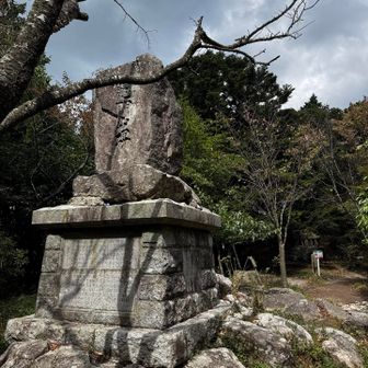 尾根に出ました！
中宮跡。