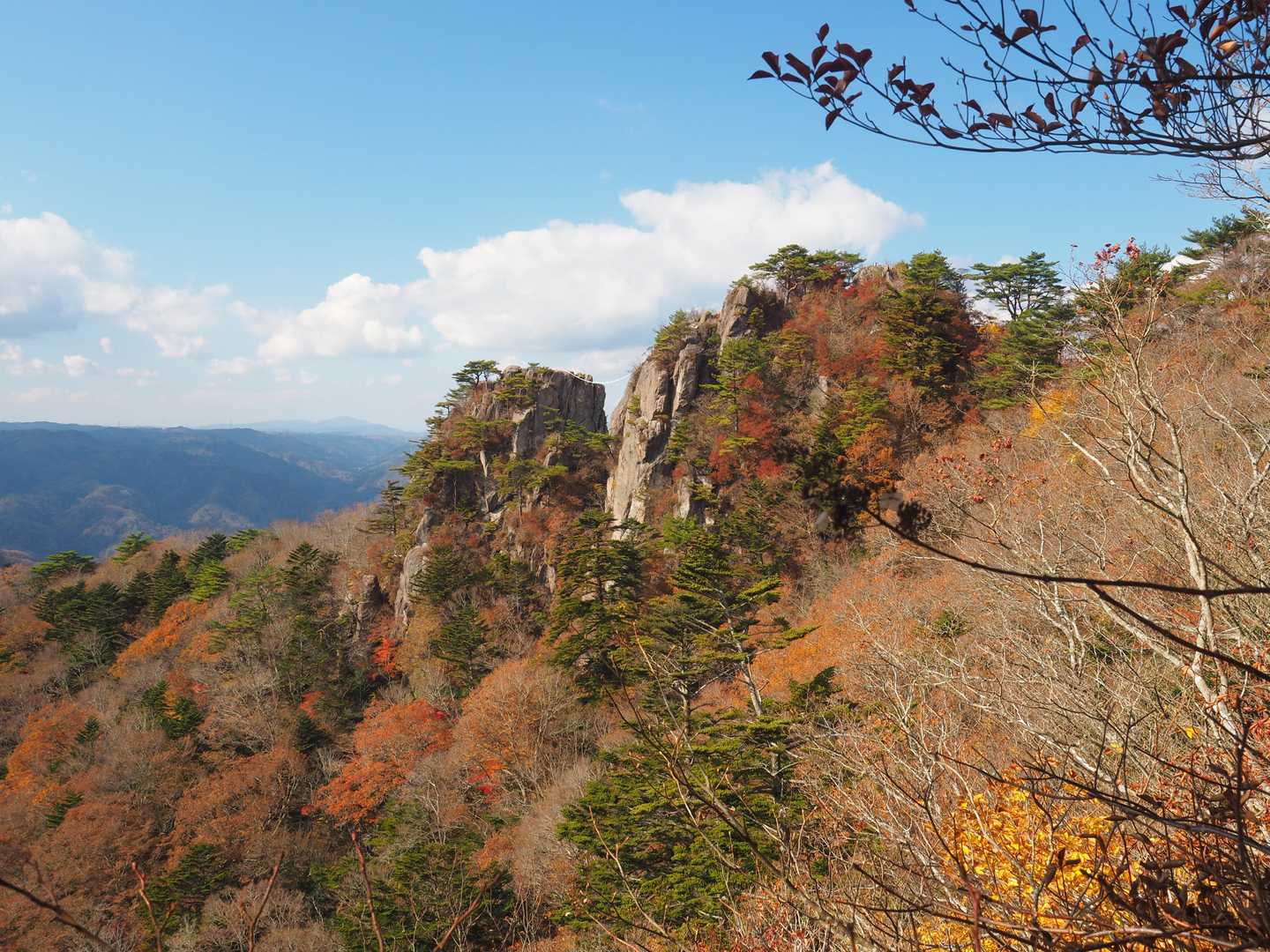 崩れ岩から見る
　二つ箭山