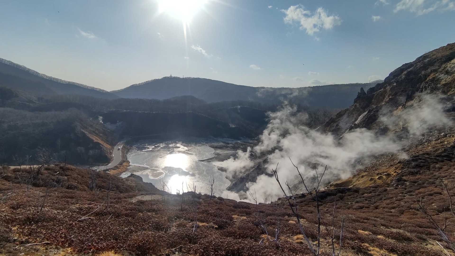 大湯沼のキラキラ✨