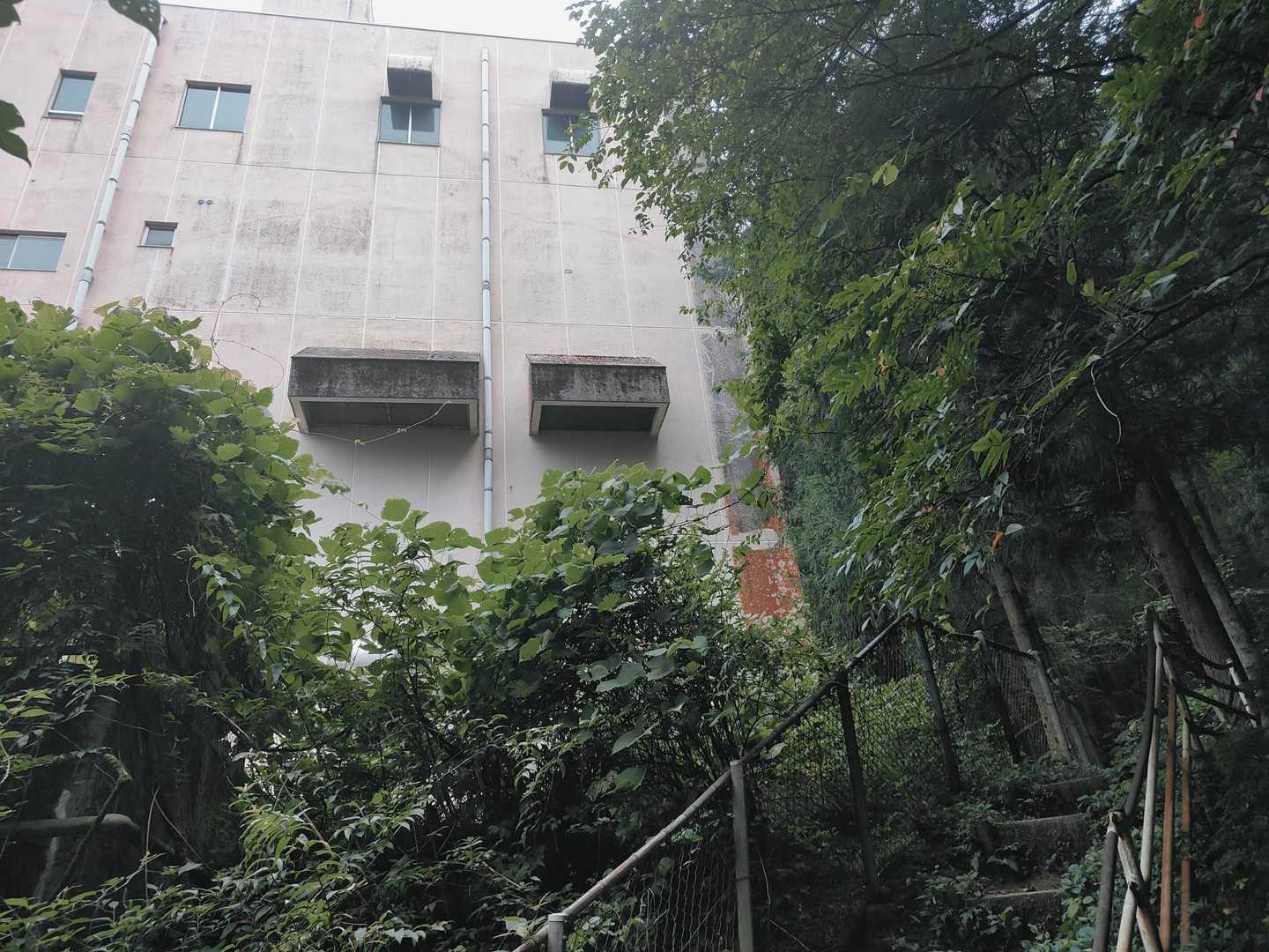 上りかけた処にある大きな建屋は
北陸道🚙日野山杜隧道の関連施設だそうです（隧道内換気口らしい）