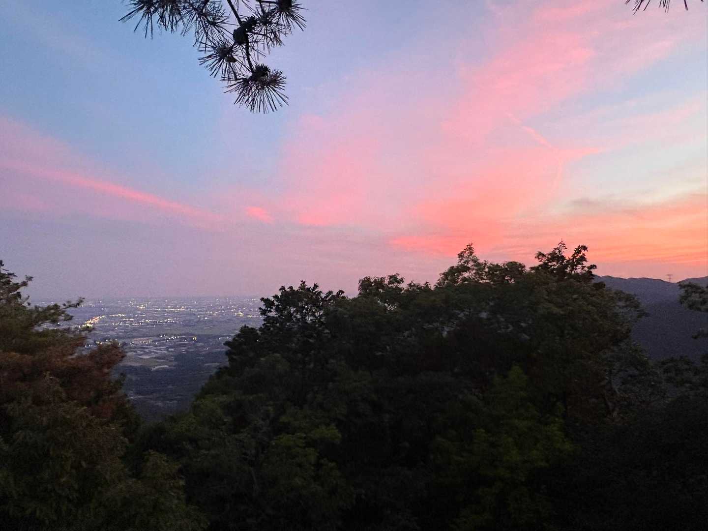 今日は夕焼けがけっこう燃えてるでー😆