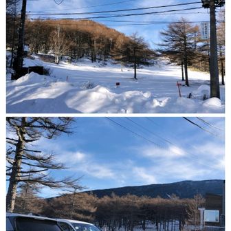 高峰高原ビジターセンターの朝
三連休の初日にしては、駐車場🅿️は余裕あり。