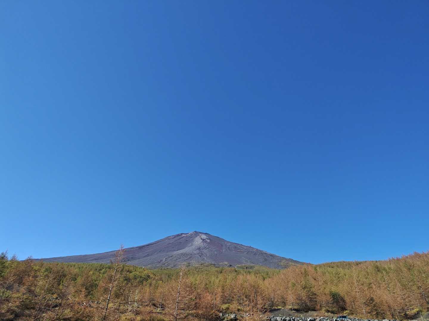 駐車場からの富士山🗻