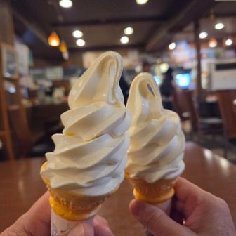 そして山本小屋ふるさと館の長門牧場ソフトで2日間の素晴らしい山活にカンパイ🍦✨🍦