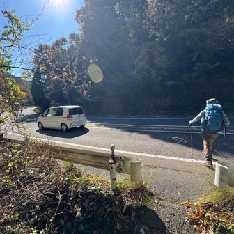 桐谷坂峠。ここの横断が一番の危険ポイント。
