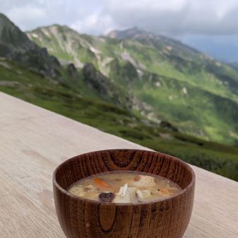 水晶小屋名物
私のには餅か3つも入ってました😁