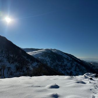 頂上までシュートカットラッセル中！