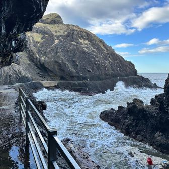 洞窟を出ると…これより先は危ないですな😨