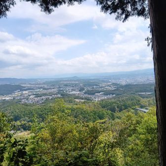城跡から多治見市街地の眺め
