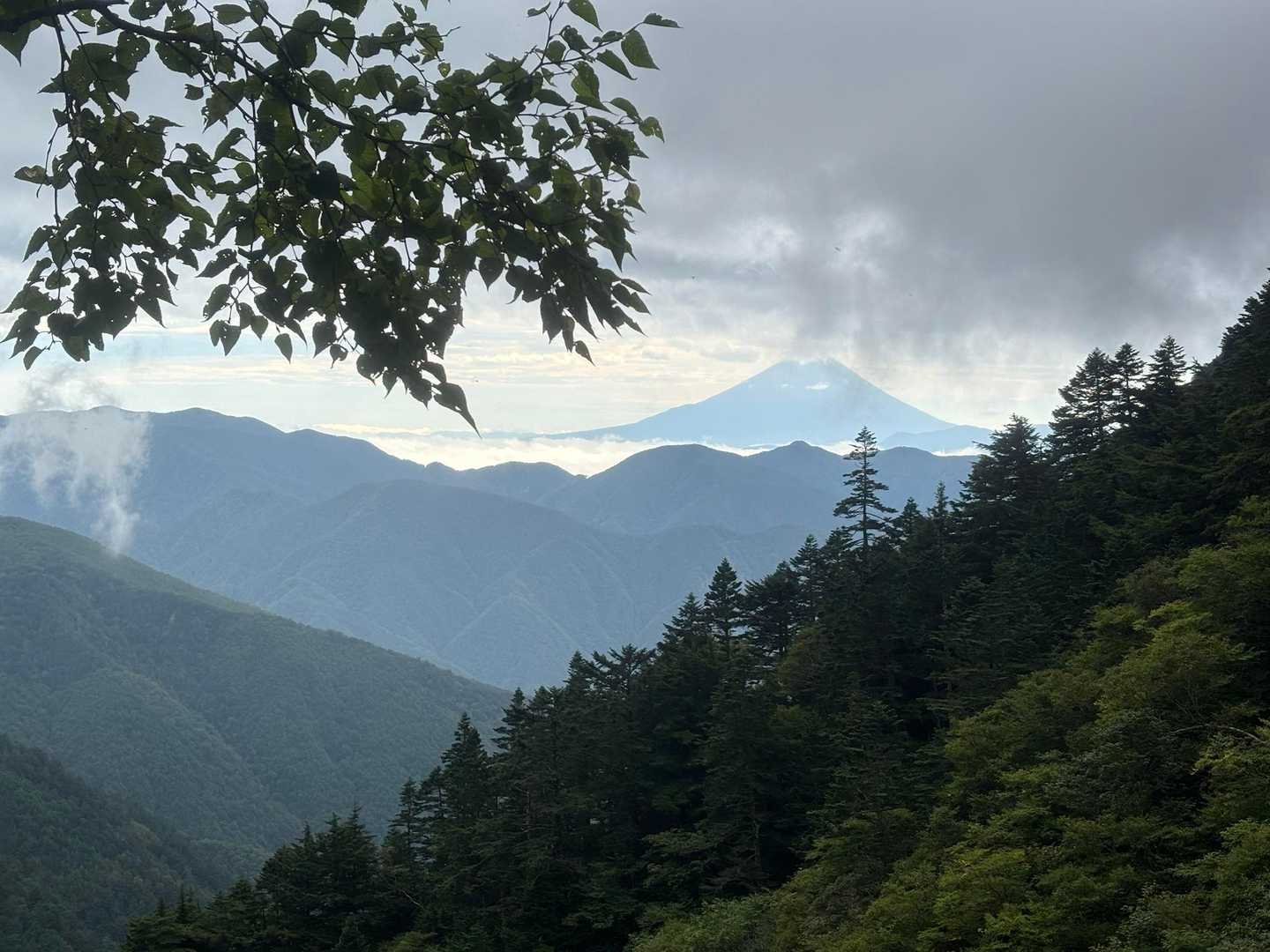 中白根山-間ノ岳-農鳥岳-農鳥岳 縦走コースの写真