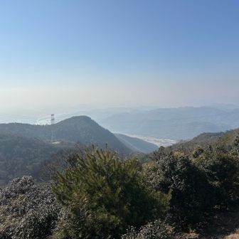 黄砂で景色が見えづらい😑