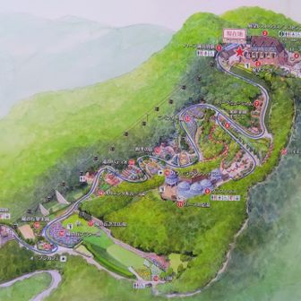 ハーブ園内図とハイキング道