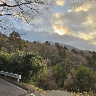 はるか奥に目指す男体山頂が見えます