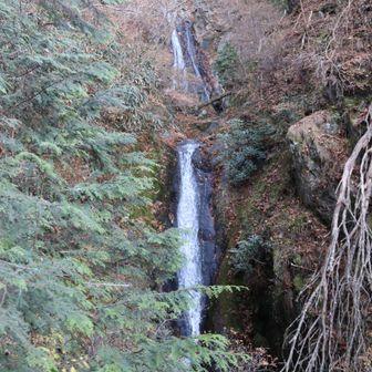 滝を見ることができる場所に出ました。ここから先が問題です。