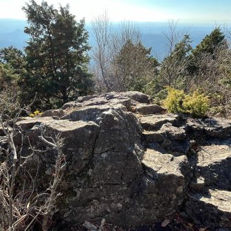 富士見岩の上に立つ🫡
