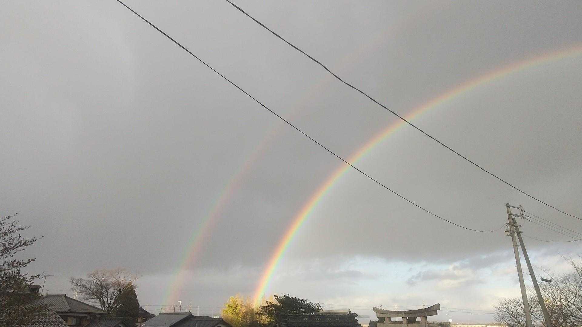 虹🌈が二重になってます‼️