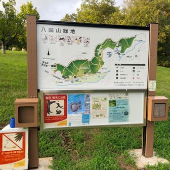 八国山緑地入口