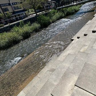 いつも大人も子供も水遊びしているエリア。
いつもより多い💦これだと流されますね🫣