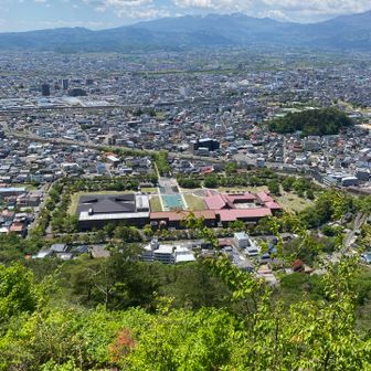 福島市内と、下に県立美術館