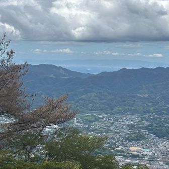 山頂からはくっきりと大阪湾