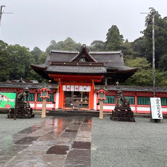 檜皮葺の屋根が立派です