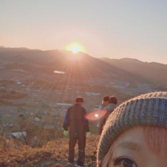 日の出と私（見切れ）