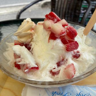 お疲れ様のかき氷🍧命拾い。