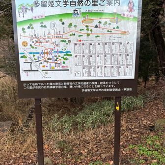 登山コース前半は「多留姫文学自然の里」を歩きます