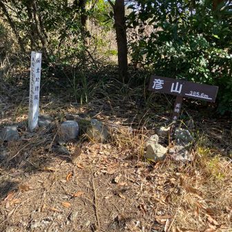 もう一つの彦山頂上（385.6m）。
三角点はこちらにあります。