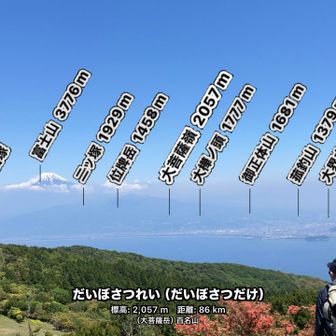 大菩薩連嶺や丹沢山塊は確認できた、と思う