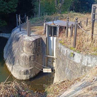 加賀田用水取水口
このあと、水辺プラザのビオトープ脇を抜けていきます。